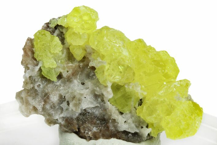 Lemon-Yellow Sulfur Crystal Cluster - Italy #253478